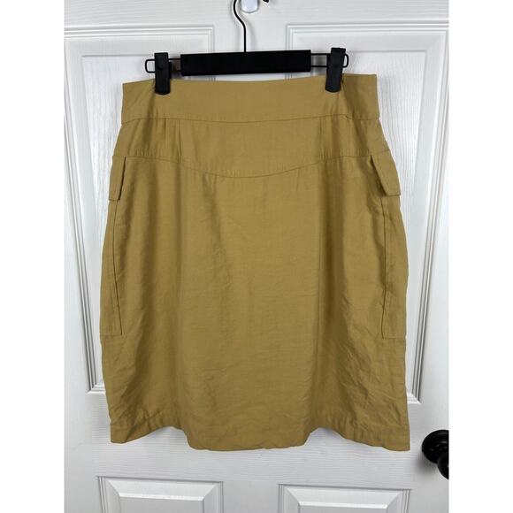 A New Day Khaki Cargo High Rise Button Front Skirt Womens 10 preppy - Picture 7 of 7